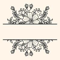 Beautiful floral border as an invitation. Using beautiful floral carving elements combined with a border. vector