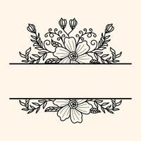 Beautiful floral border. Using beautiful hanging floral carving elements combined with borders. Suitable for invitations, guest books, book covers, etc. vector