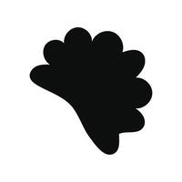 Abstract Spiral Shell Silhouette in Black Format vector