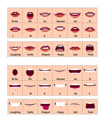 Stylized Cartoon Black Man Character Face Creation, with expressions, Lip-sync, Hand Gestures and emotions. Ideal for Animations, Presentations and posing, Flat Design, Illustration