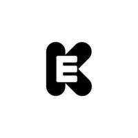 Professional Initial Monogram Logo of KE and EK Letters vector