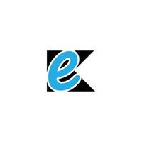 Alphabet letters Initials Monogram logo EK, KE, K and E vector