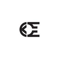 Stylish KE or EK Monogram Logo Design vector