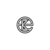 EK, KE, Abstract initial monogram letter alphabet logo design vector