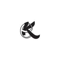 Elegant Alphabet Monogram KE EK Logo with Abstract Design vector