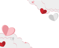 heart shaped valentine background and empty space for your message png