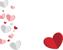 Valentines Day Background in Paper Style and Empty Space png