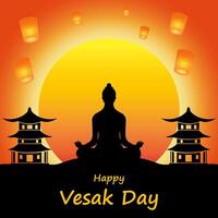 Happy Buddha Purnima, Happy Vesak Day. It can be used for posters, banners, greetings, and graphic design vector