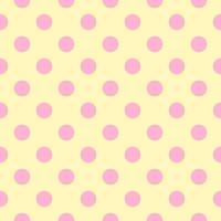 Cute Seamless Blend of Pink and Light Yellow. Polka dot pattern background vector
