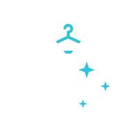 Invisible Magic Coat Icon Design. Isolated on white background. Blue icon set vector