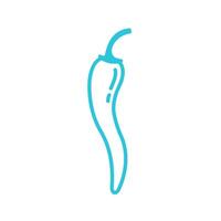 Scoville power, Hot Chili Icon Isolated on white background. Blue icon set. vector