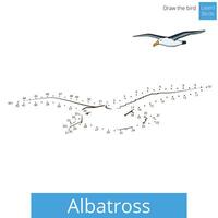 Albatross learn birds educational game coloring book illustration vector