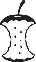 Minimalist Apple Design on Bright White Canvas vector