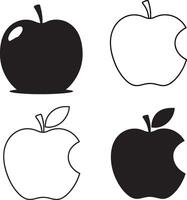 High-Quality Bundle of Apple Art Illustrations on White Background vector