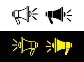 Megaphones loudspeaker icon. Speaker icon with voice recording. vector