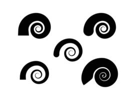 Spiral shapes icon. Seashell icon. Shell of sea molluscs on a white background. vector