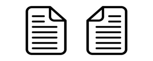 File document thin line icons, File line icon symbol for website design and development. vector