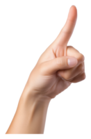 mano elevado con índice dedo señalando hacia arriba png