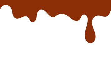 Melting caramel. Dripped chocolate pattern. Chocolate melted on white background. Seamless dripping chocolate illustration for packaging or banner design. vector