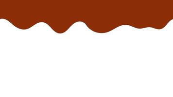 Chocolate melted on white background. Seamless dripping chocolate illustration for packaging or banner design. Dripped chocolate pattern. Melting caramel. vector
