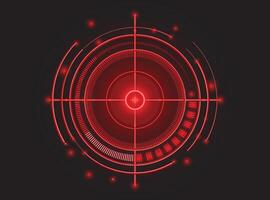 Red Tech Target Grid Focus vector