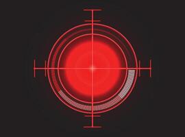 Neon Red Crosshair Scope Focus vector