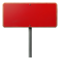 Empty red traffic sign on a metal pole in daylight png