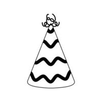 Celebration hat with zigzag patterns for festive occasions and parties vector