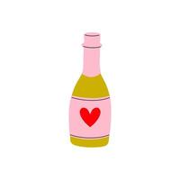 Celebration bottle with heart design for special events and gatherings vector