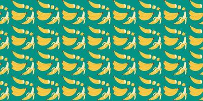 Colorful pattern of bananas on a vibrant background depicting cheerful fruit design elements vector