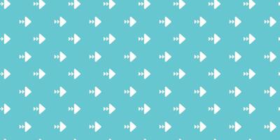 Pattern of white arrows on turquoise background creates a modern and vibrant design vector