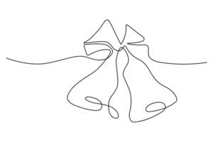Elegant line art of intertwined ribbons and bows in minimalist style vector