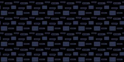 Pattern of abstract squares and chat bubbles in dark colors for modern design vector