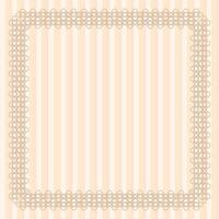 Frame with lace on a beige striped background vector