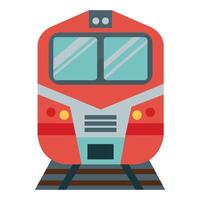 Illustration of Train icon front view isolated on white vector