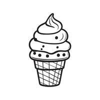 Ice Cream Cone with Dots Illustration vector