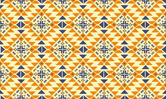 pattern geometric designs with orange and blue on light yellow background , design for fabric or various pattern printing works. vector