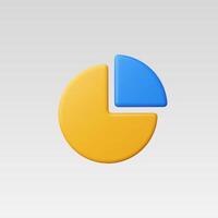 3d Realistic Circle diagram, Pie chart illustration vector