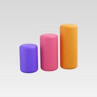 3d Realistic Graph chart illustration vector