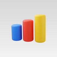 3d Realistic Graph chart illustration vector