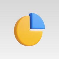3d Realistic Circle diagram, Pie chart illustration vector
