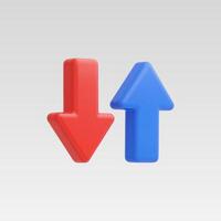 3d Realistic Arrow Up and down illustration vector