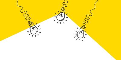 Electric hanging lamp in doodle style. FAQ. Business loading concept. Creative light bulb icon or sign ideas. vector