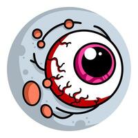 Ccreepy zombie eyeballs illustration. Design elements for Halloween and Horror. vector