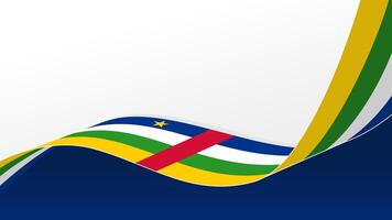 waving central african republic flag background with copy space for text. for national day vector