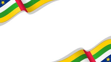 wavy central african republic flag frame background with copy space for text. for national day vector