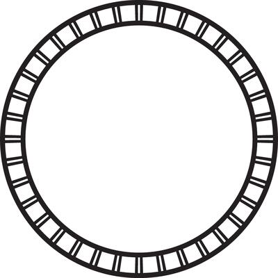 black monochrome round Egyptian ornament. Circle, frame, ring of ancient Egypt.Pattern of lotus flowers and sun. Template for stained glass