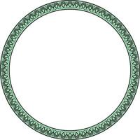 round green border ornament. Native American tribes framework, circle. vector
