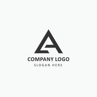 Letter A shape logo template vector
