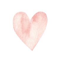 Watercolor Pink heart. Simple sketch for Valentine's or Mother day. Hand painted Love symbol. Design element for cards, invitations and prints. png
